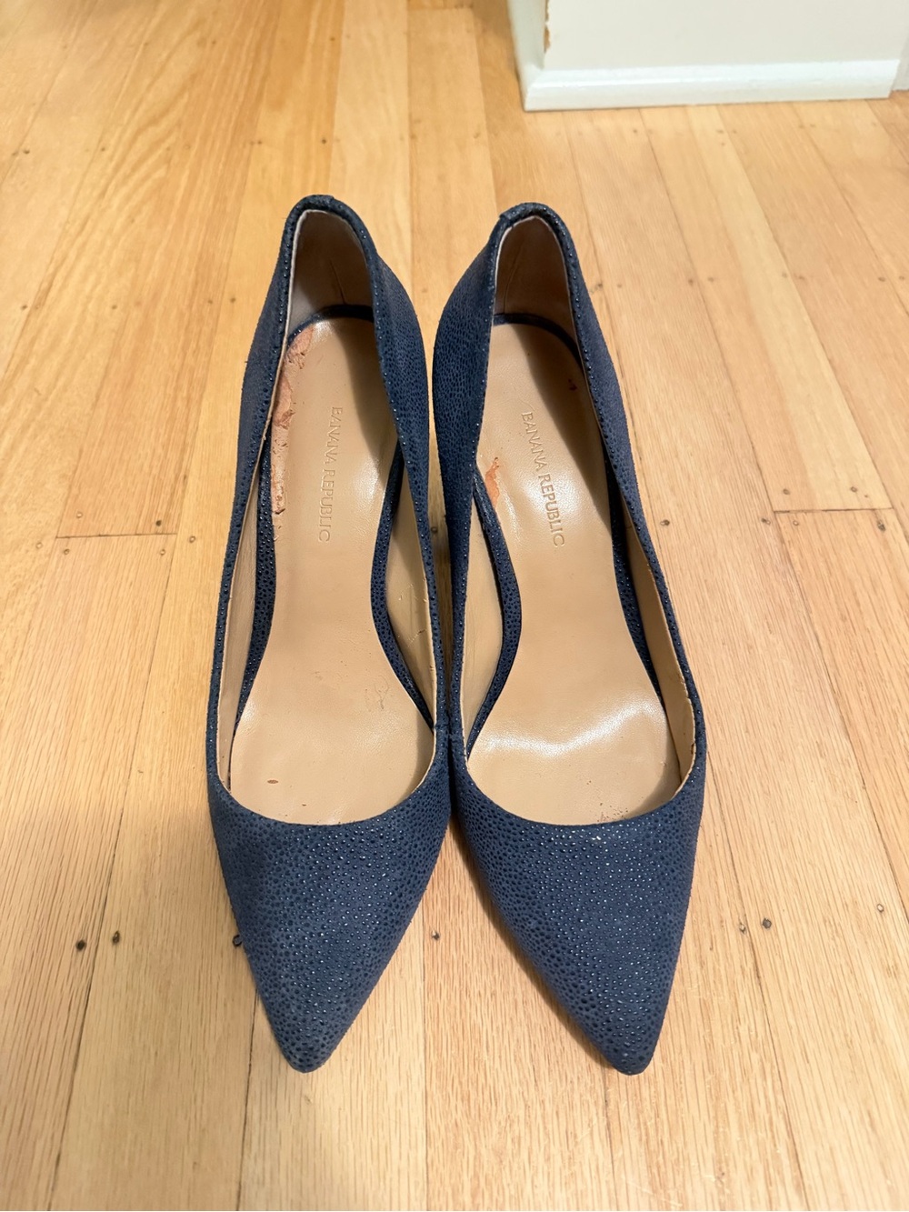 Banana Republic Navy Pointed Toe Heels